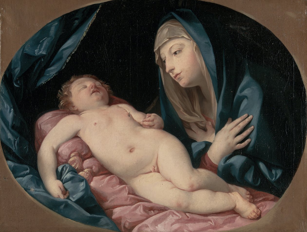 Madonnan som avgudar det sovande barnet av Guido Reni