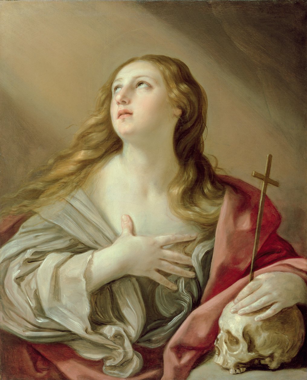Den ångerfulla Magdalena, ca 1638 (olja på duk) av Guido Reni
