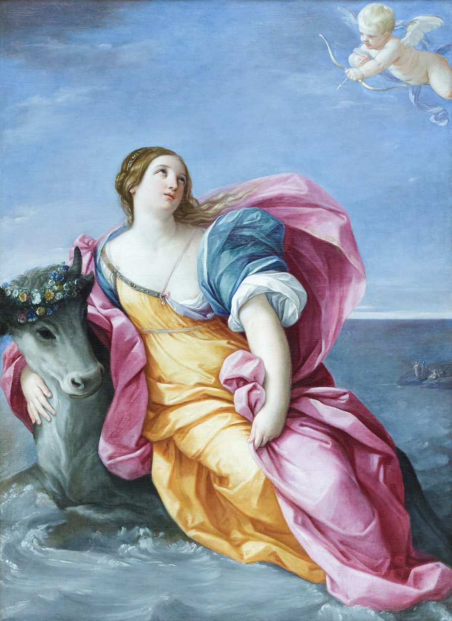 Våldtäkten av Europa, ca 1637-39 (olja på duk) av Guido Reni