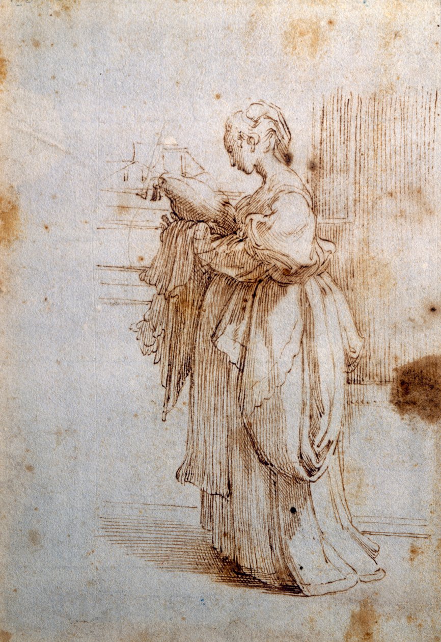Kvinna med kudde av Guido Reni