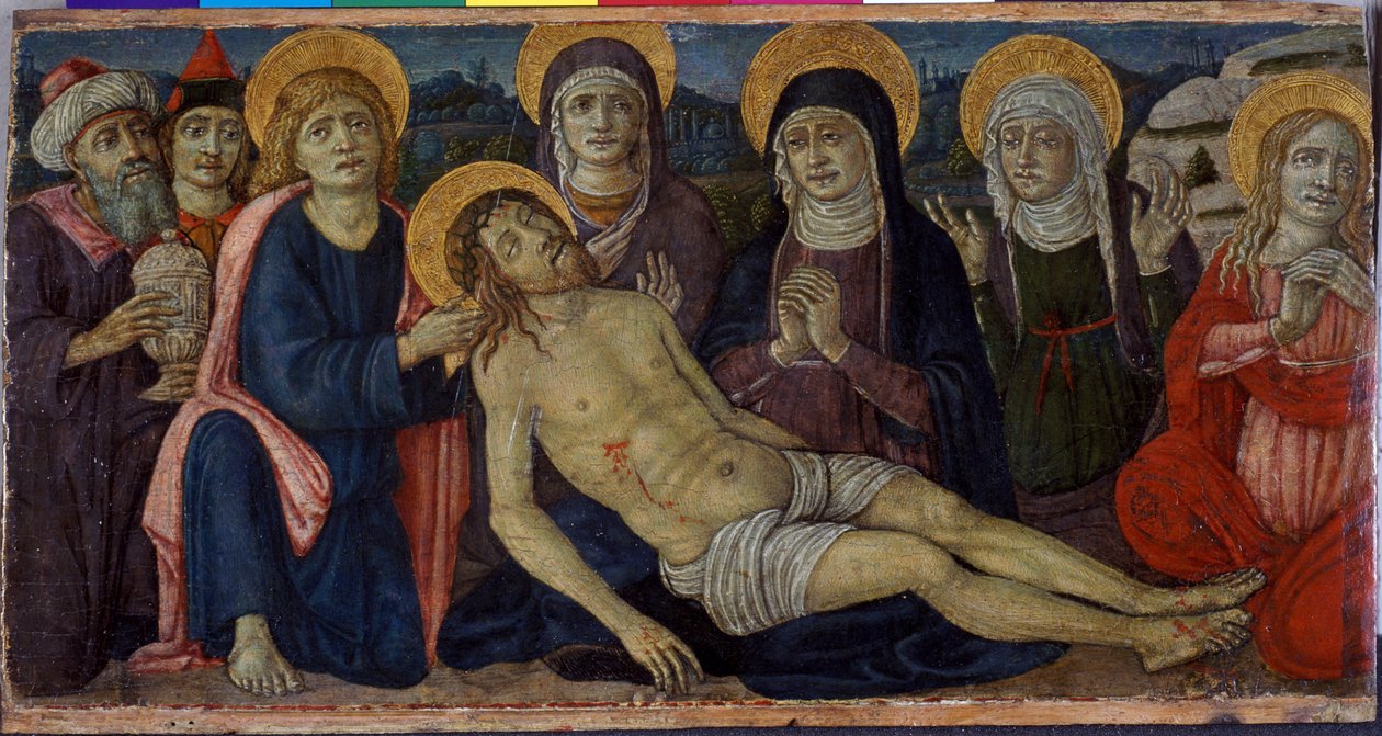 The Lamentation of Christ, c.1500 (tempera på trä) av Guidoccio di Giovanno Cozzarelli
