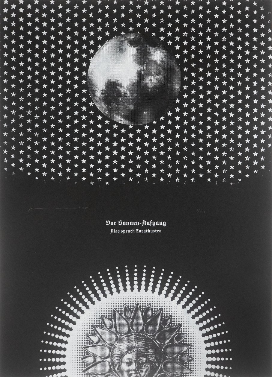 Före soluppgången,Så talade Zarathustra, 2025 (Silkscreen) av Guilherme Pontes