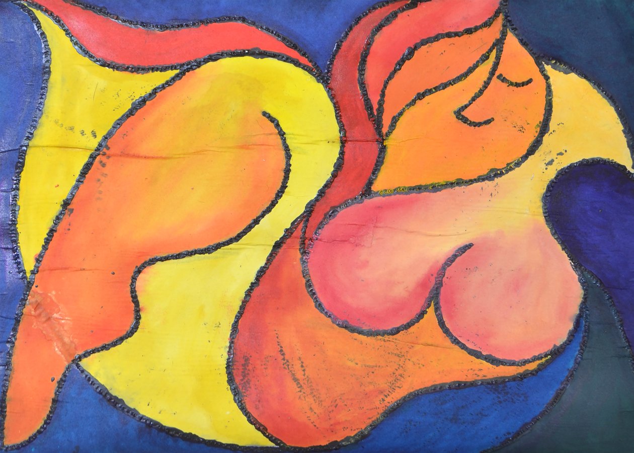 Every Now and Then, 2014 (akryl på papper) av Guilherme Pontes