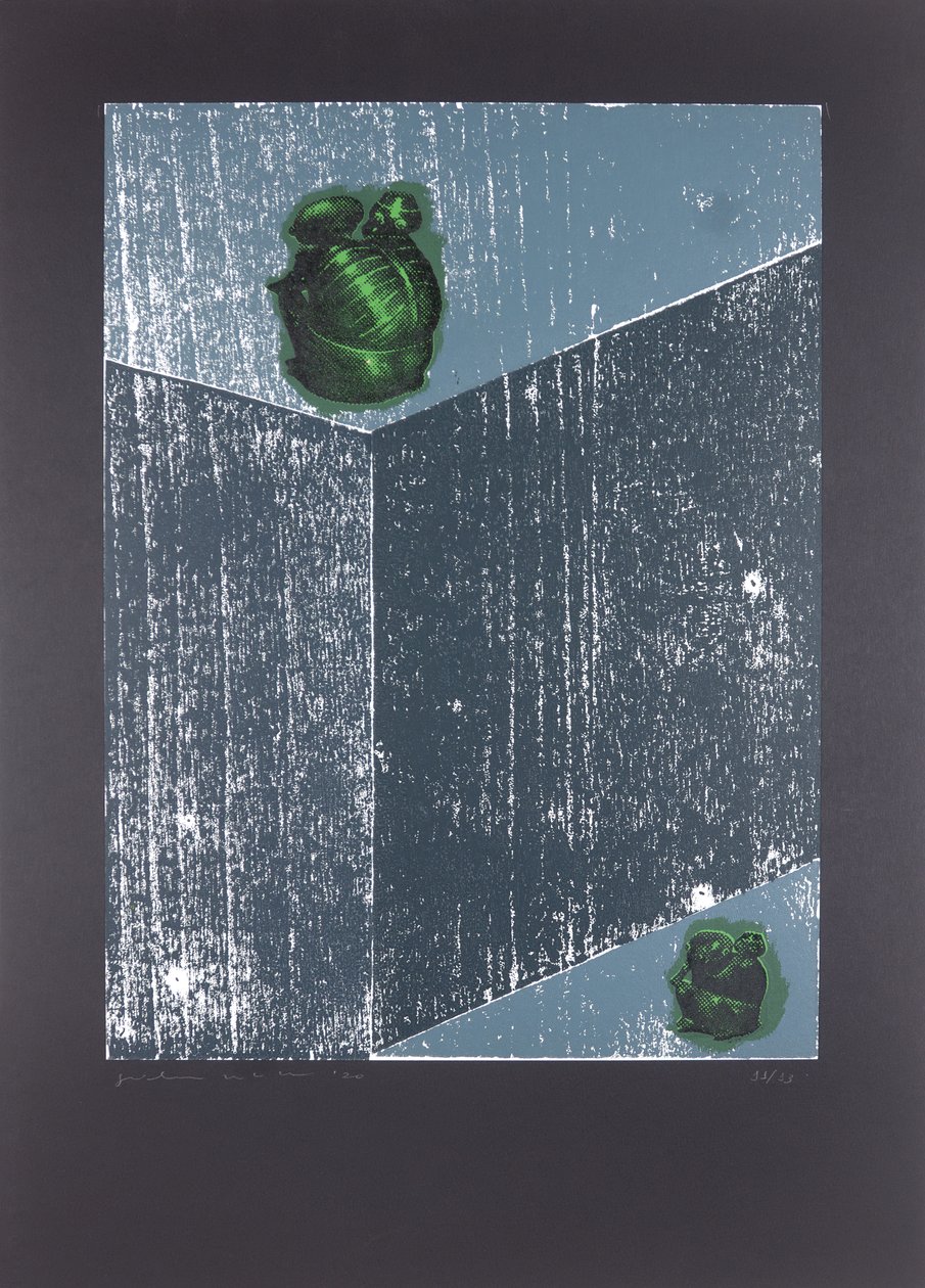 Invisible Room nº8, The Dream Of My Soul, 2019 (träsnitt och silkscreen) av Guilherme Pontes
