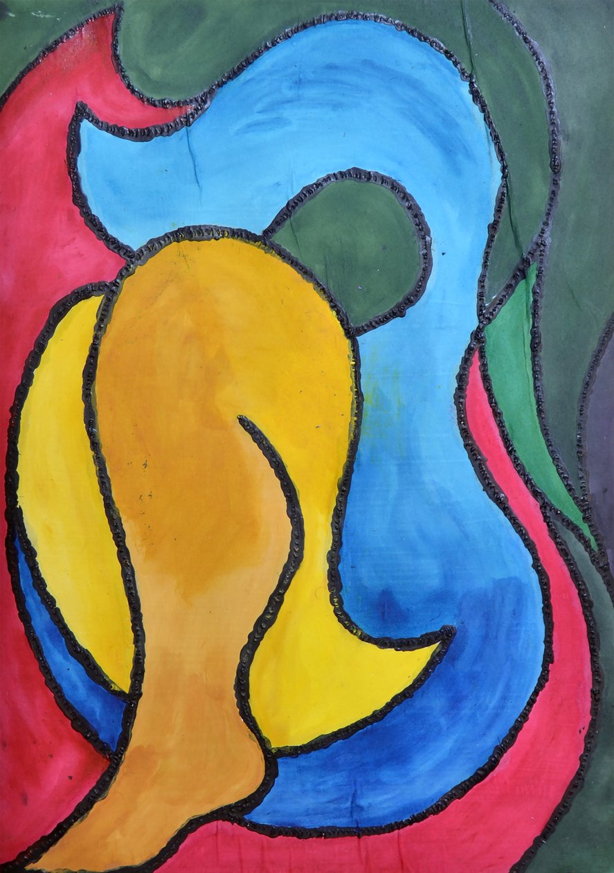 On Our Way Home, 2014 (akryl på papper) av Guilherme Pontes