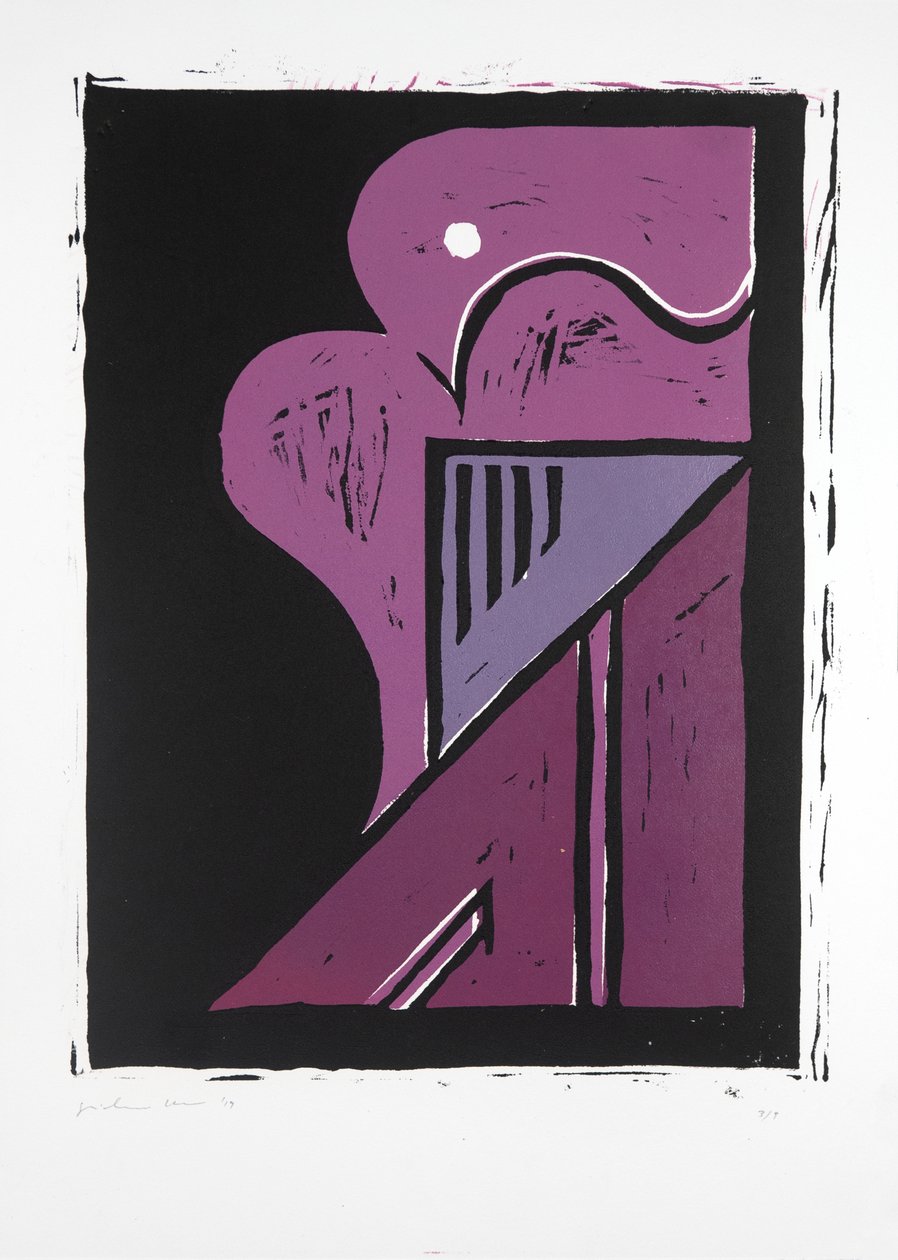 Porträtt av en ballerina nr 2, 2019 (linosnitt) av Guilherme Pontes