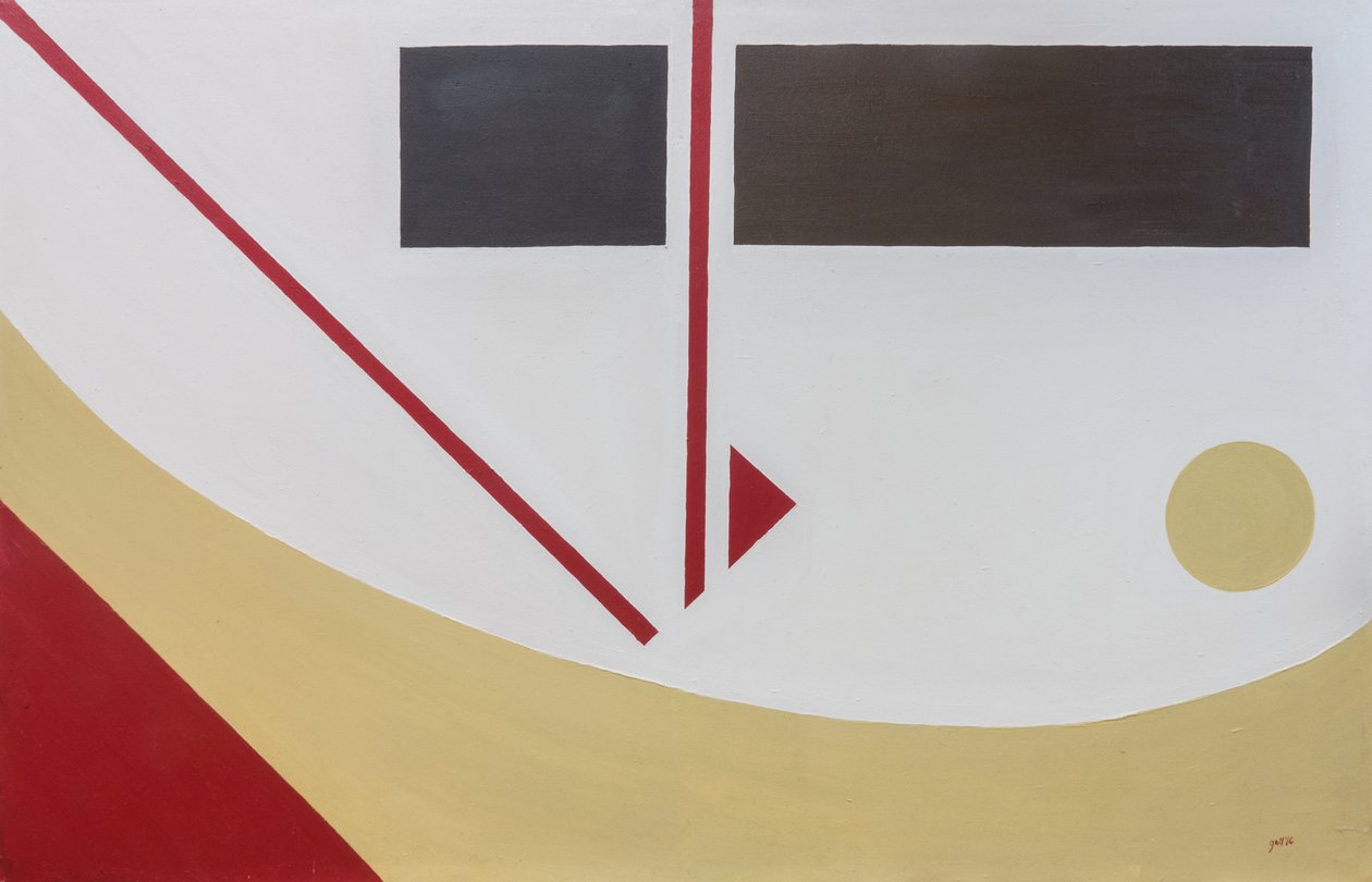 Suprematistisk komposition från Urbino , 2017 (olja på duk) av Guilherme Pontes