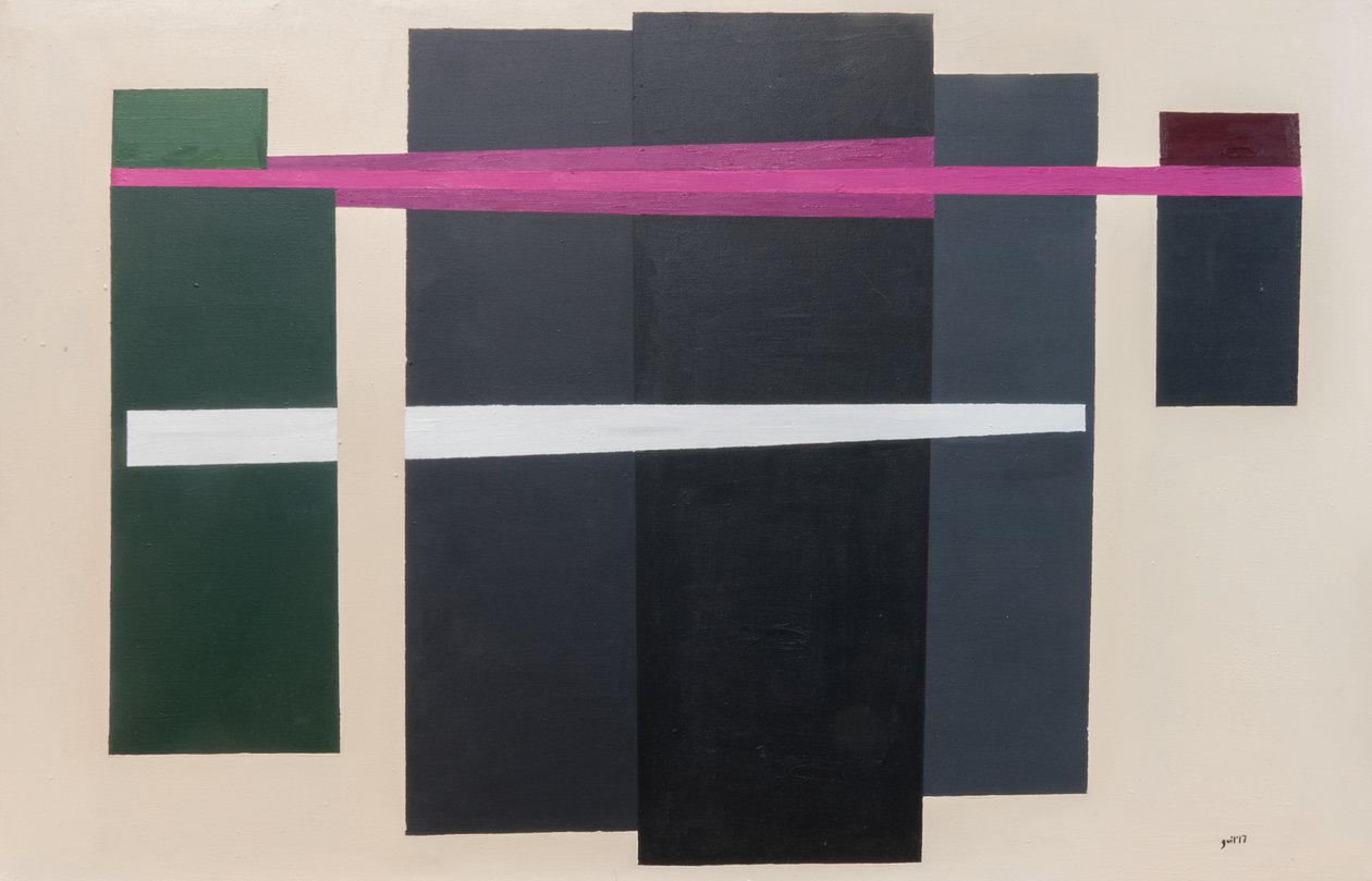 Suprematistisk avrättning av Maximilian, 2017 (olja på duk) av Guilherme Pontes
