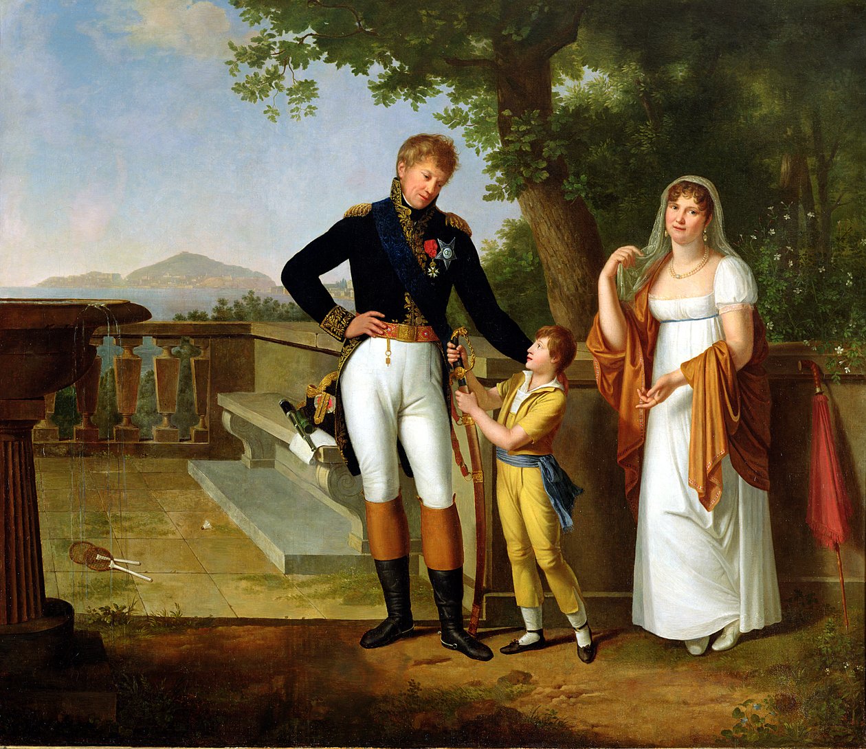 General Rossetti (1776-1840) kommendant i Neapel och hans familj, ca 1813 av Guillaume Descamps