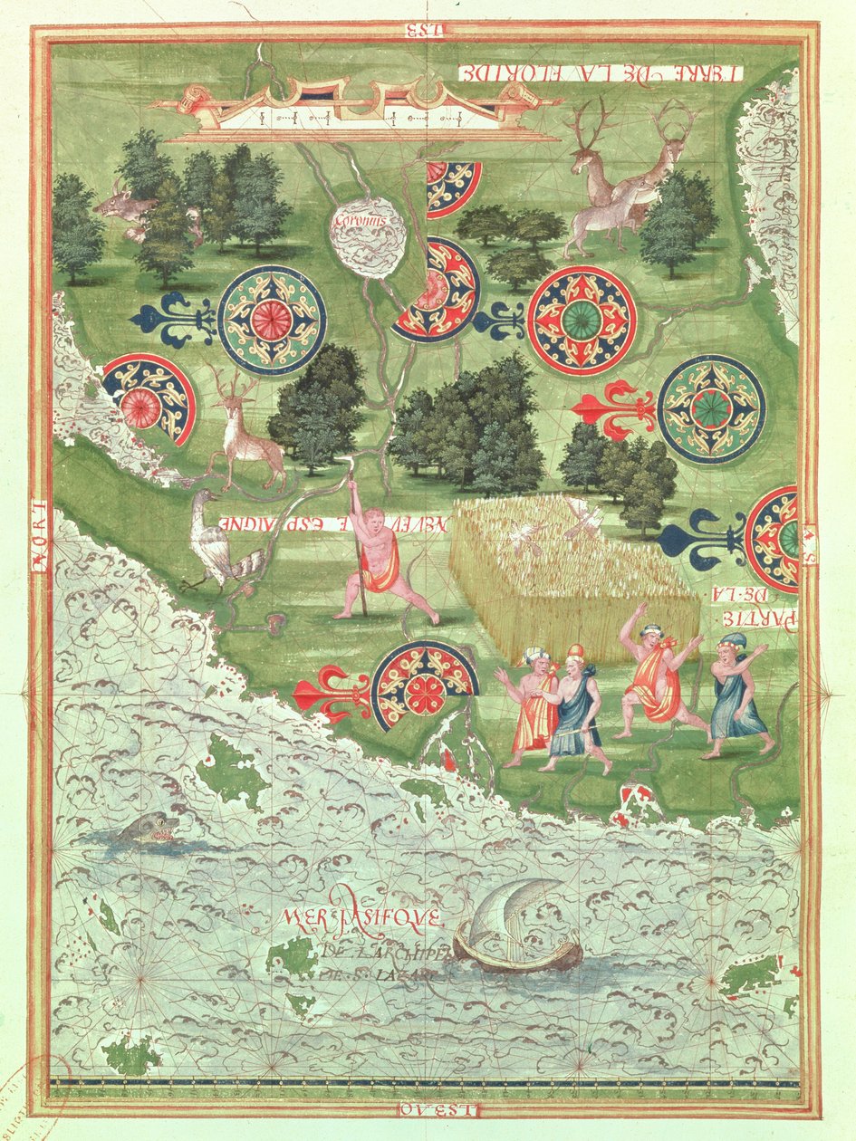Fol.54v Karta över Florida, från 