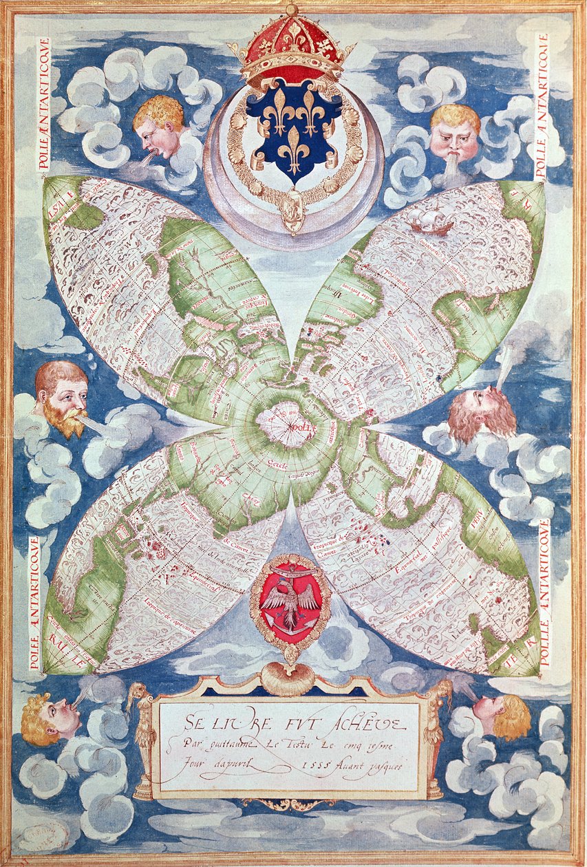 Fol.7v Karta över Nordpolen, från 