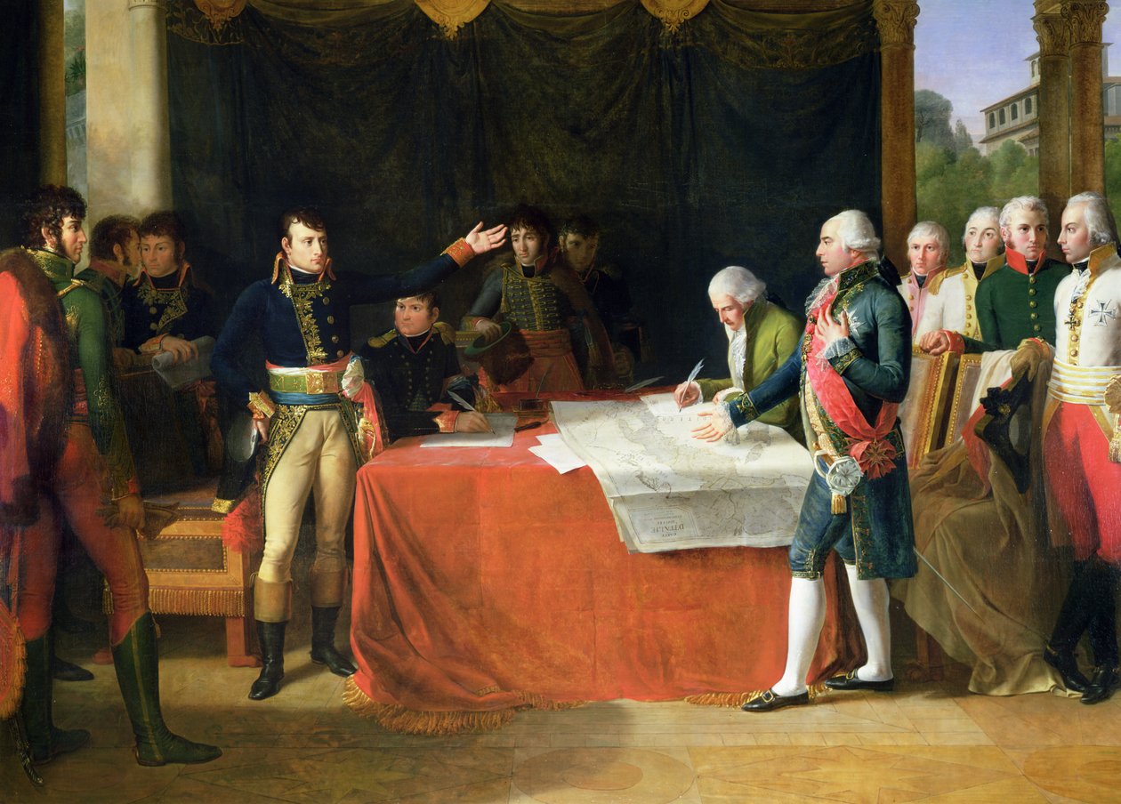 Förberedelser för freden undertecknade i Leoben den 17 april 1797, 1805 av Guillaume Guillon Lethière