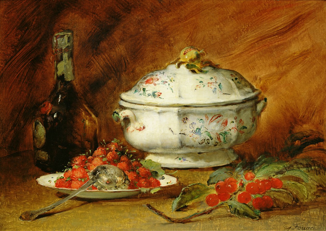 Stilleben med en soppaterrin av Guillaume Romain Fouace