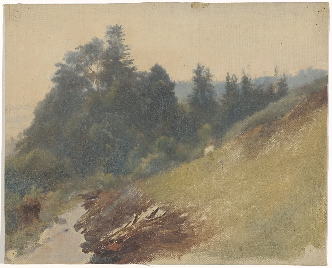 Bergssluttning med tallar av Guillaume Anne van der Brugghen