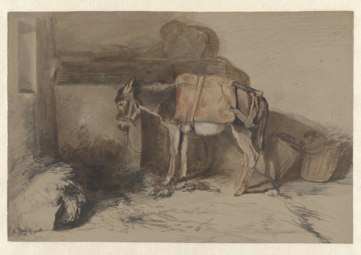 Åsnan i stallet av Guillaume Anne van der Brugghen