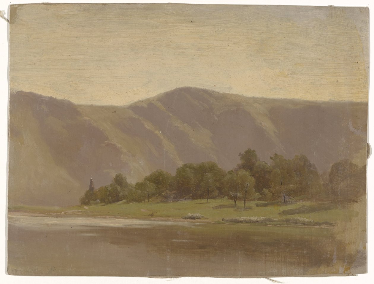 Flod vid foten av ett berg av Guillaume Anne van der Brugghen