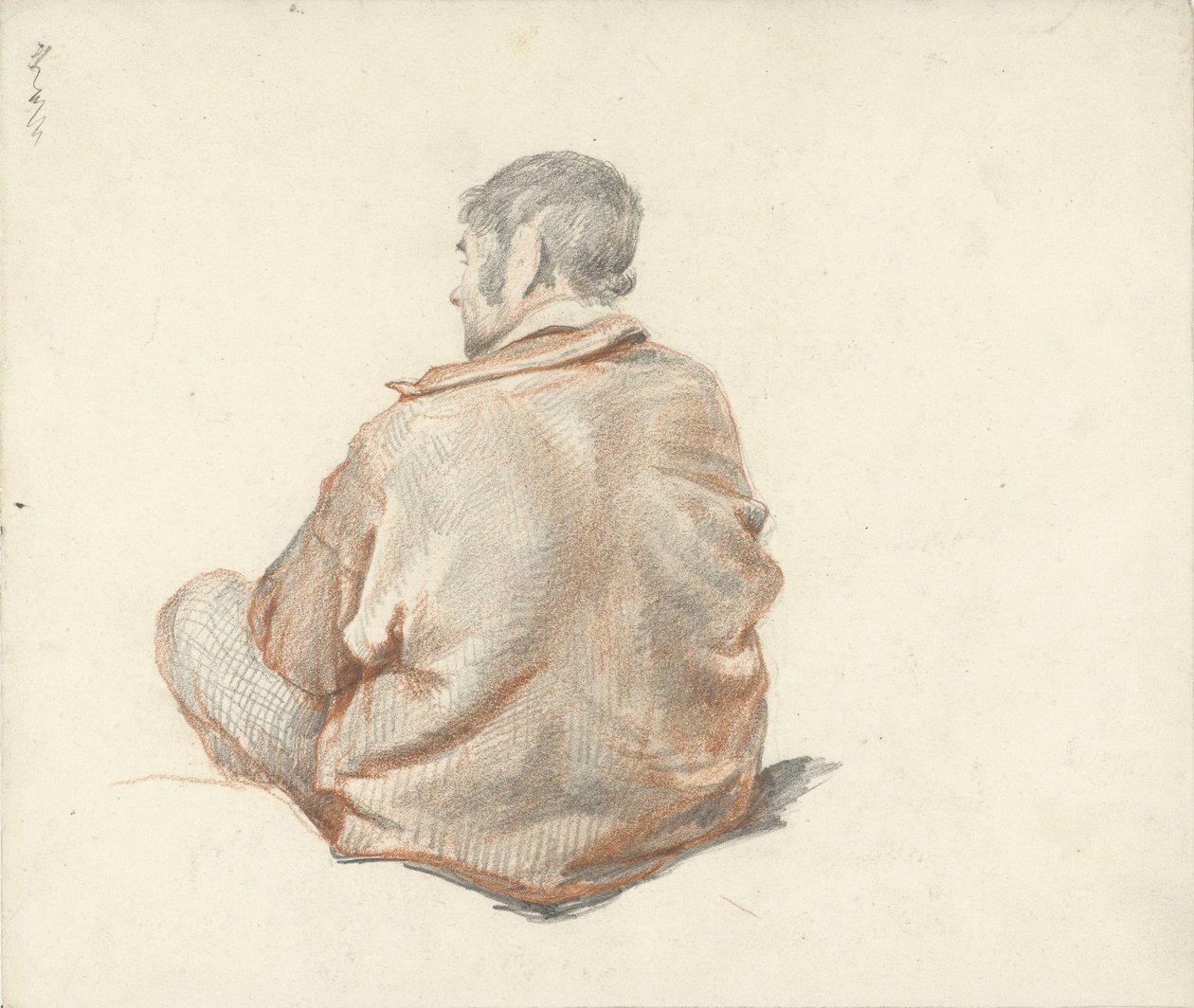 Sittande man, sedd bakifrån av Guillaume Anne van der Brugghen