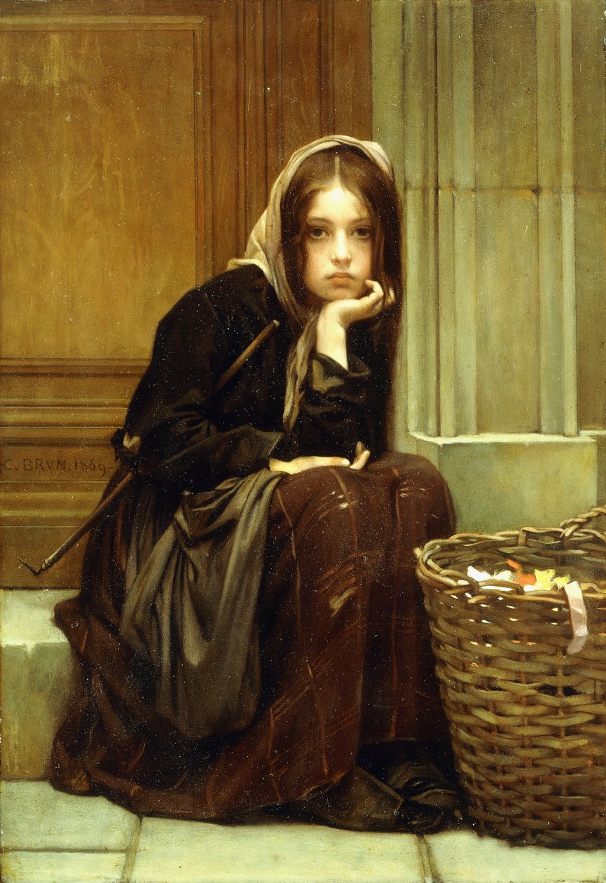 En korg med band, 1869 av Guillaume Charles Brun