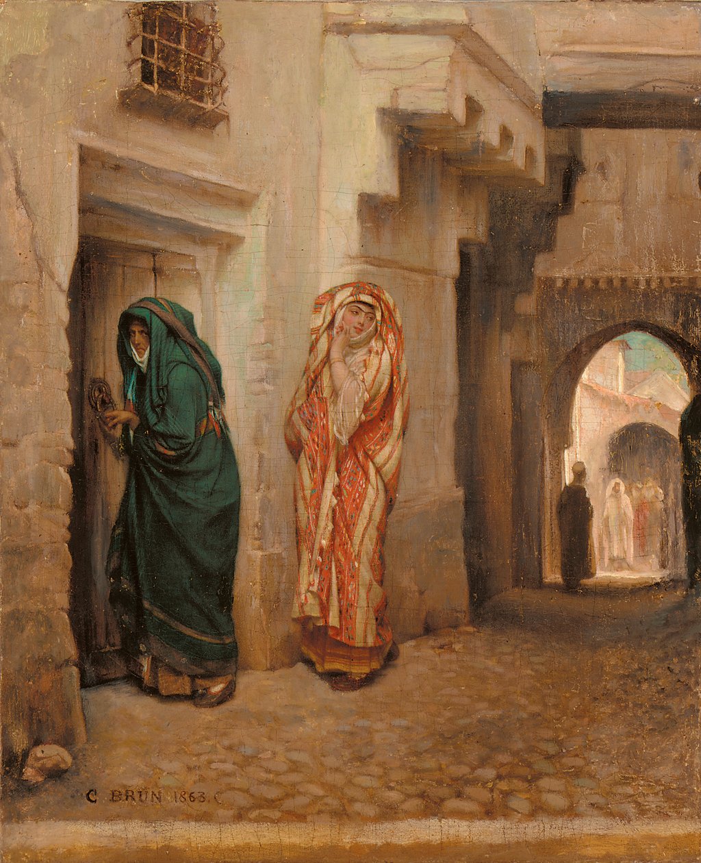 A Secret Rendezvous, 1863 av Guillaume Charles Brun
