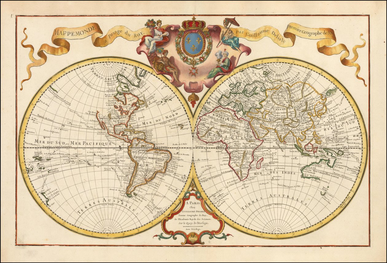1720 års världskarta - Mappemonde a l