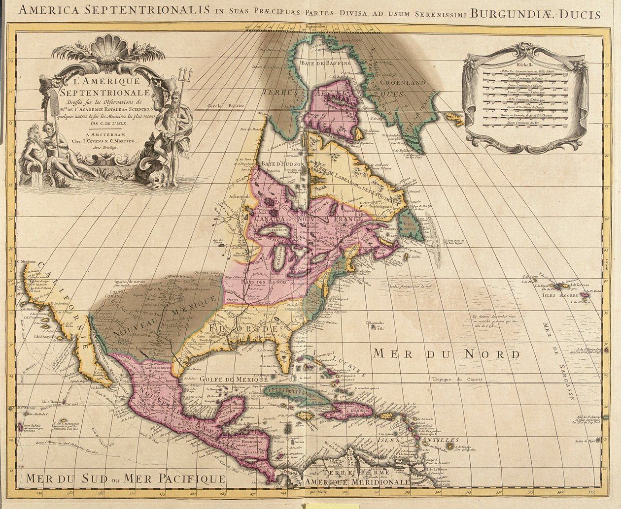 Östra Kanada, östra USA, Mexiko, Guatemala, El Salvador, Belize, Honduras, Nicaragua, Costa Rica, Panama, Antigua och Barbuda, Bahamas, Barbados, Kuba, Dominica, Jamaica, Grenada, Haiti, Dominikanska republiken, Saint Kitts och Nevis, Saint Lucia, S av Guillaume Delisle