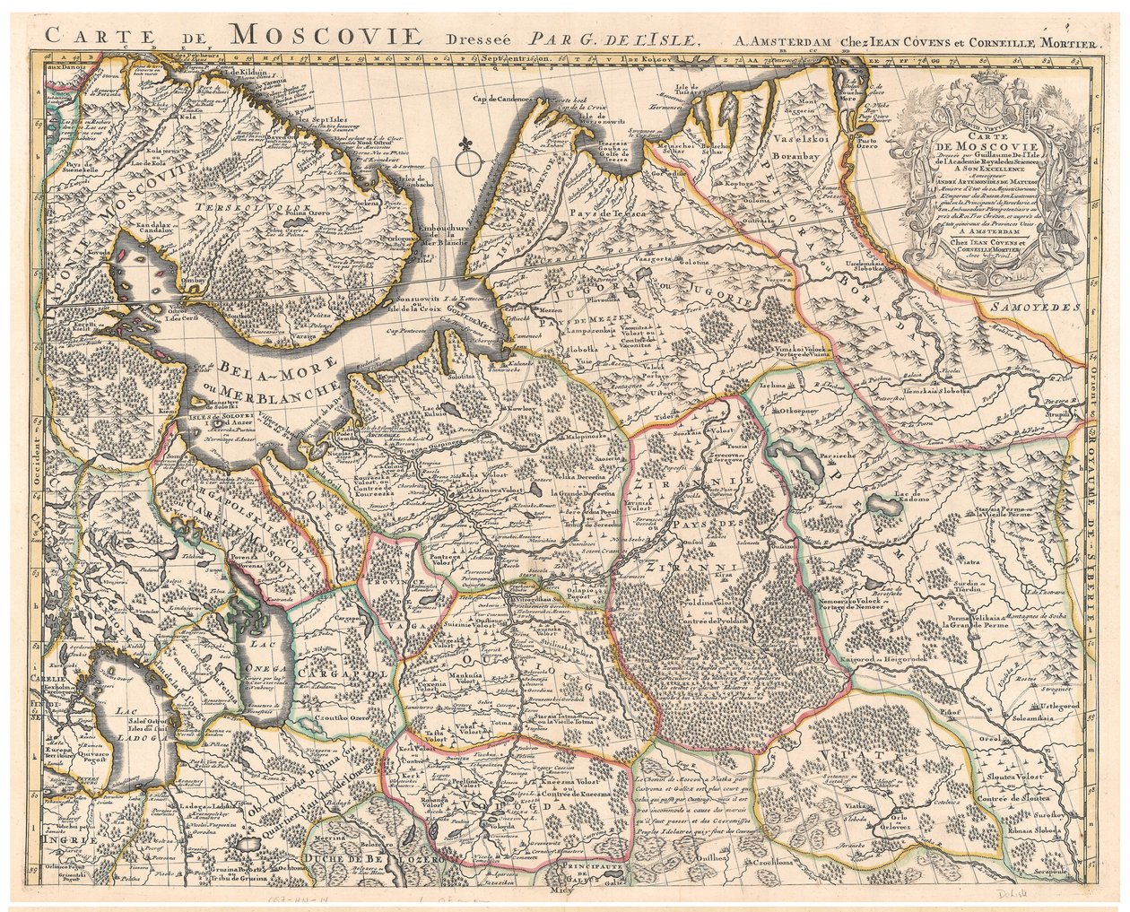 Karta över Muscovy par Delisle (De L