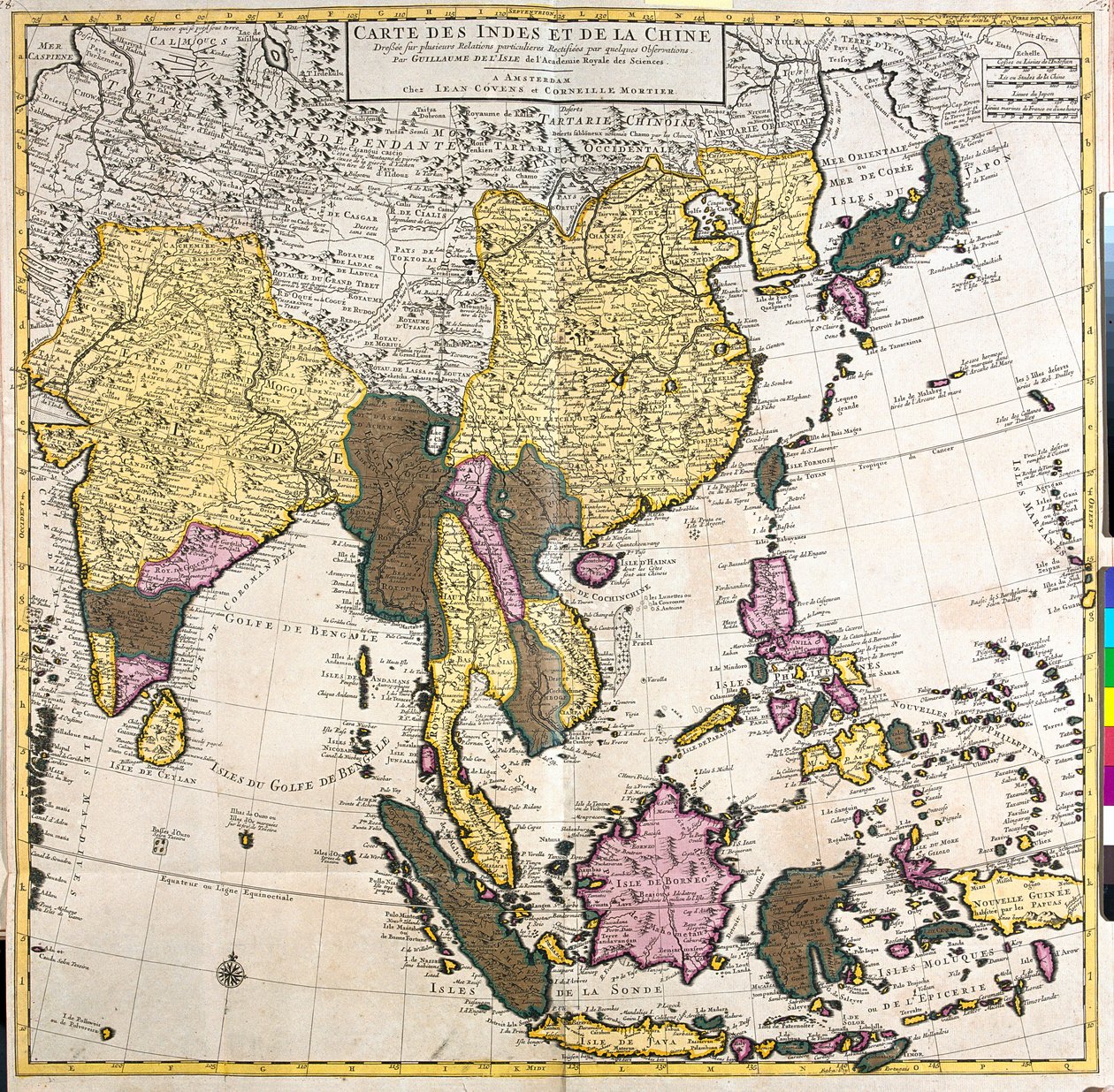 Pakistan, Indien, Nepal, Bhutan, Bangladesh, Sri Lanka, östra Kina, Nordkorea, Sydkorea, Japan, Burma, Thailand, Laos, Vietnam, Kambodja, Indonesien, Filippinerna, Malaysia av Guillaume Delisle