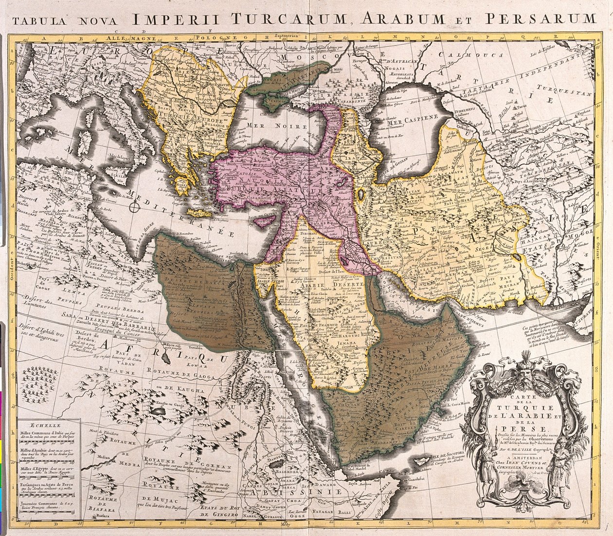 Södra Slovakien, Slovenien, Kroatien, Ungern, Rumänien, Moldavien, södra Ukraina, Bosnien och Hercegovina, Serbien och Montenegro, Bulgarien, Albanien, Republiken Makedonien, Grekland, Turkiet, Georgien, Armenien, Azerbajdzjan, Iran, Cypern, Syrien, Irak,  av Guillaume Delisle
