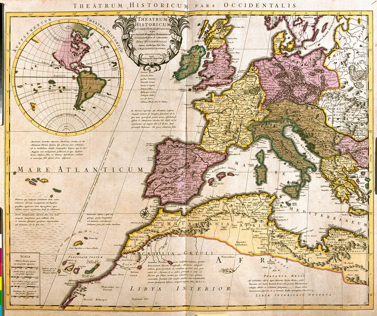 Västeuropa och Nordafrika av Guillaume Delisle