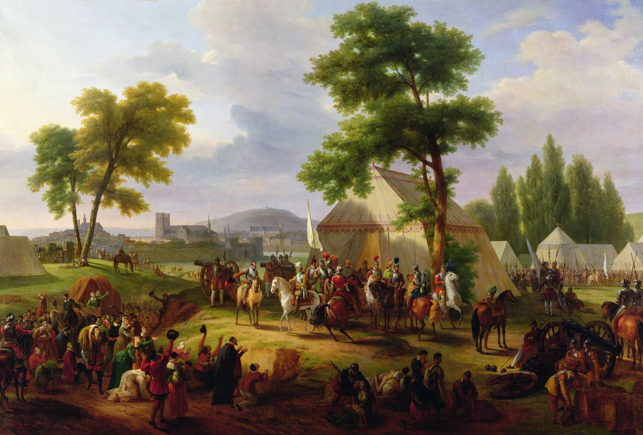 Belägring av Paris av Henri IV (1553-1610) 1593, 1818 av Guillaume Frederic Ronmy