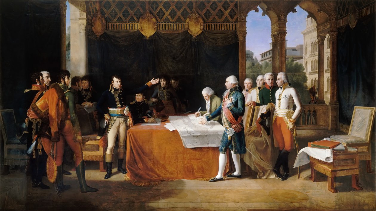 The Preliminaries of Leoben, 17 april 1797 av Guillaume Guillon Lethière