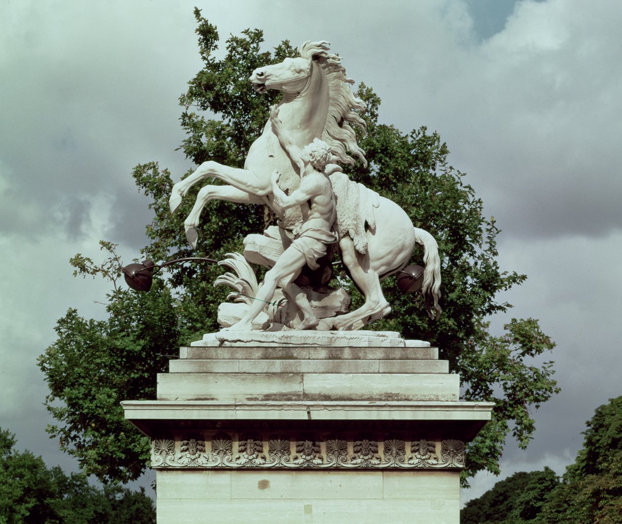 En av de två "Marly Horses", 1739-45 (marmor) av Guillaume I Coustou
