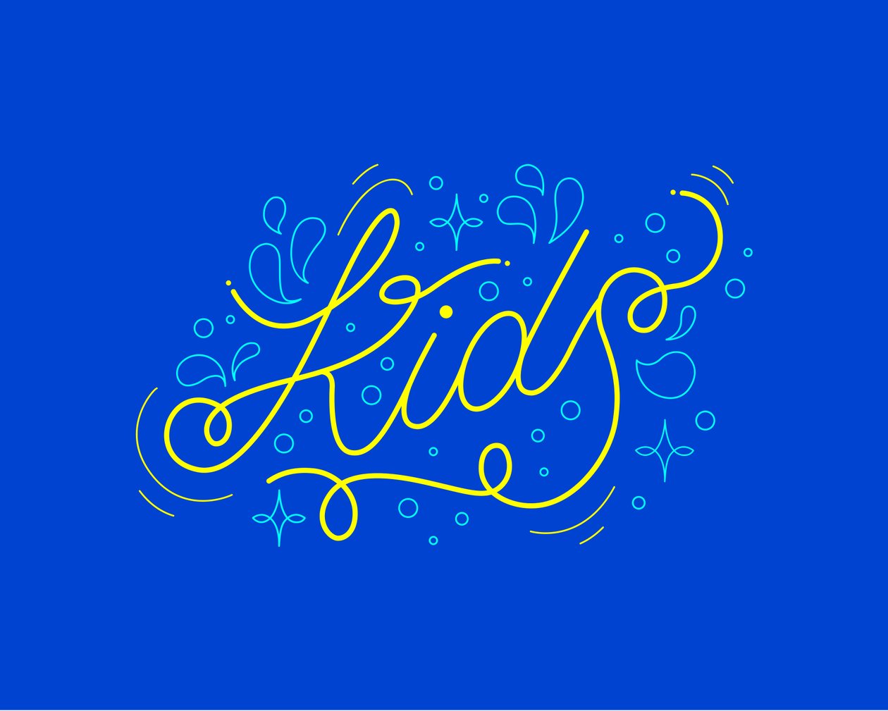 KIDS PLAYFUL LETTERING, 2025 (digital konst) av Guillaume Laserson