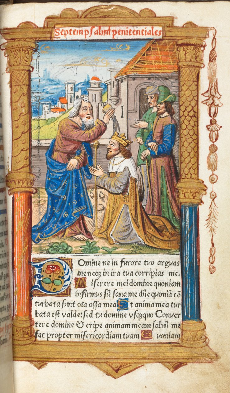 Tryckt timbok (Roms bruk): fol. 65r, David och Samuel av Guillaume Le Rouge