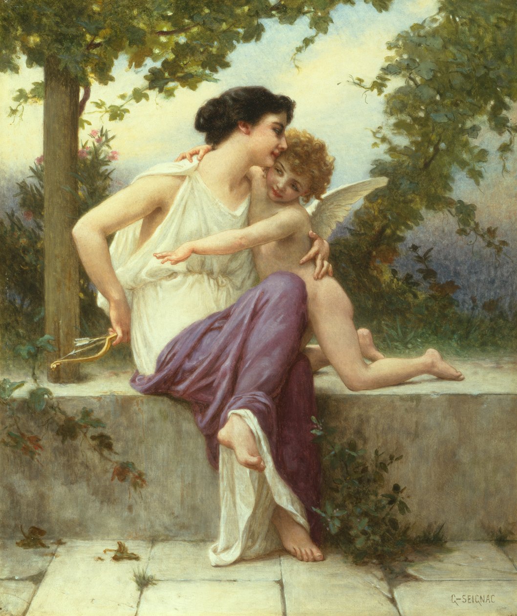 Love Disarms (olja på duk) av Guillaume Seignac