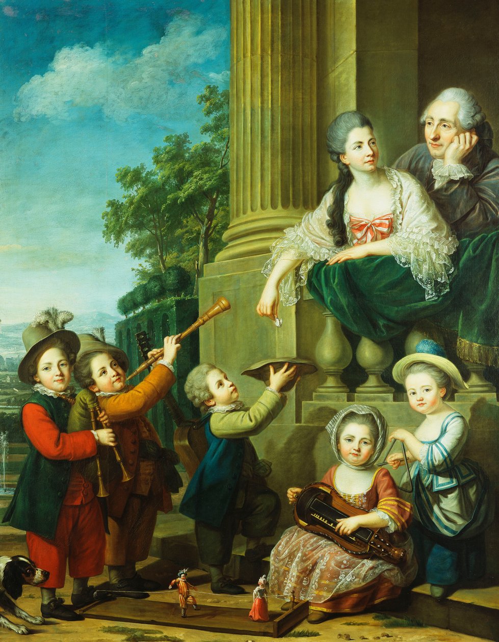Ett gruppporträtt av familjen Perceval av Guillaume Voiriot