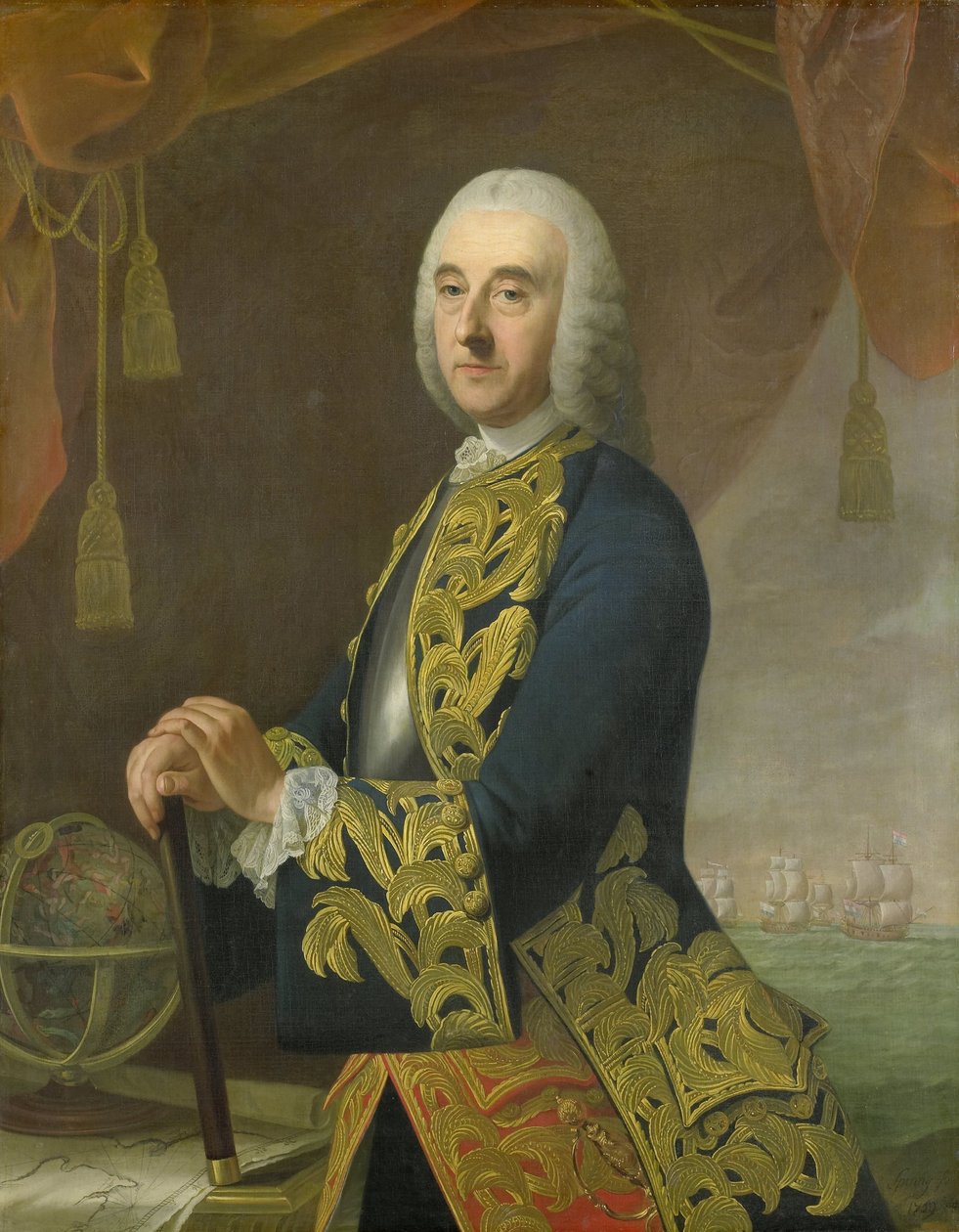 Porträtt av viceamiral Hendrik Lijnslager, son till Harmen Lijnslager och Judith Allijn av Guillaume de Spinny