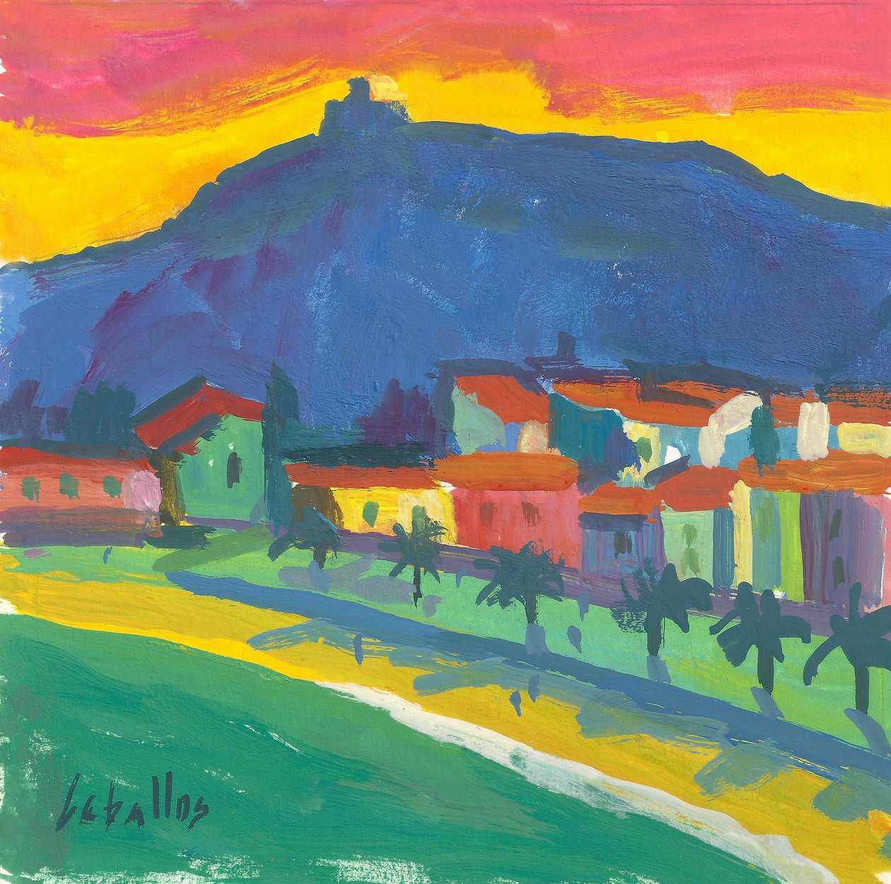 Collioure, 2012 (gouache på papper) av Guillermo Martí Ceballos