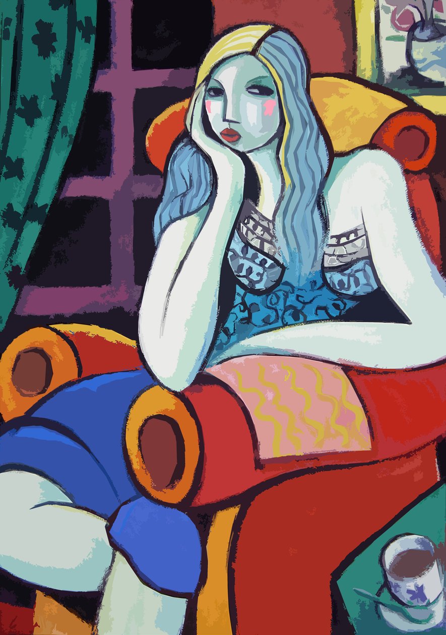 Moonlight, 2007 (gouache med digital retuschering) av Guillermo Martí Ceballos