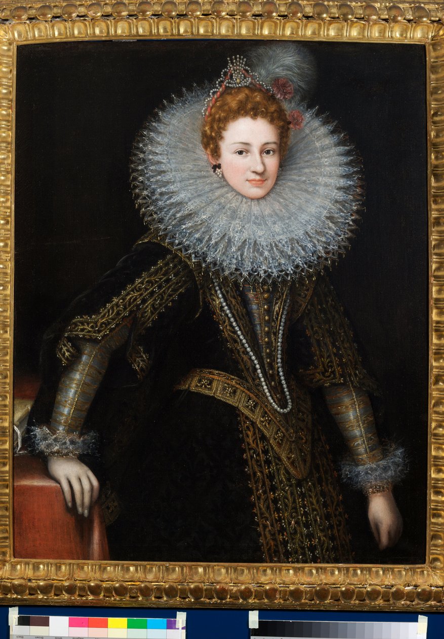 Porträtt av Veronica Spinola Serra (olja på duk) av Guilliam van Deynen