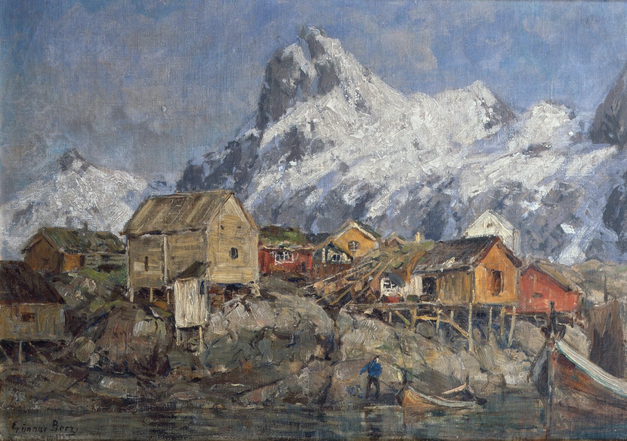 Svolvær (målning) av Gunnar Berg