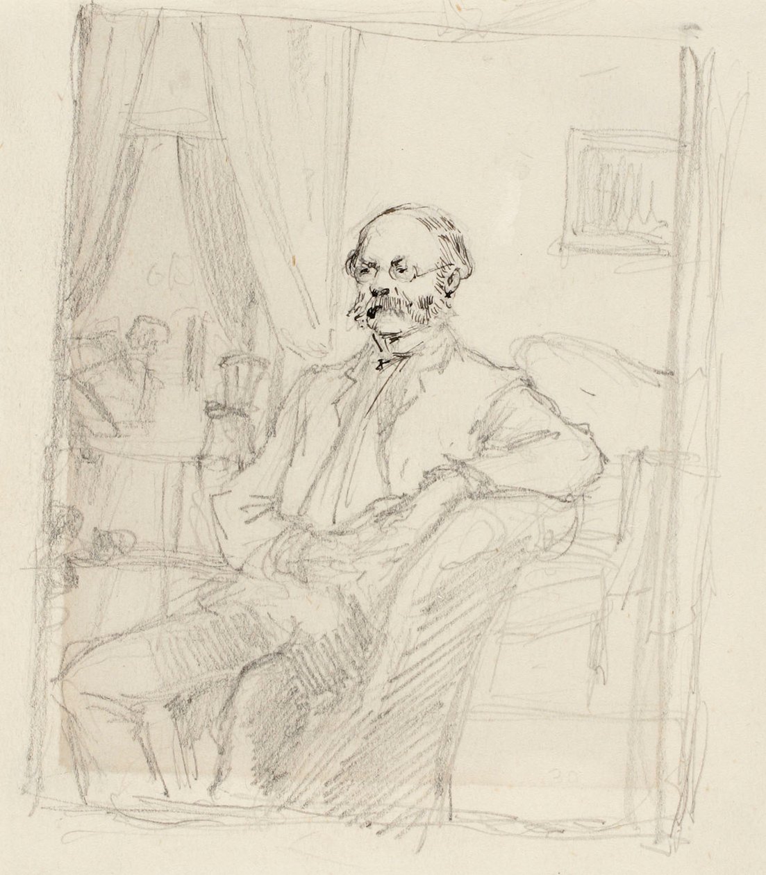 Regissören C. A. Zitting, porträttstudie av Gunnar Berndtson
