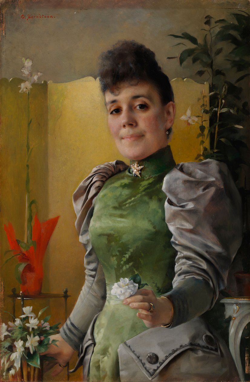 Porträtt av fru Maria von Wahlberg (född Sinebrychoff) av Gunnar Berndtson