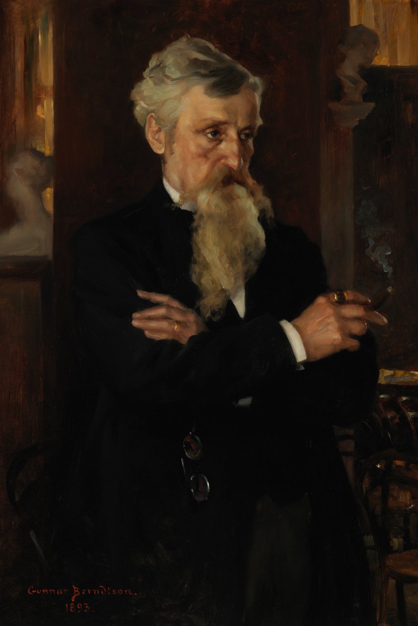 Porträtt av August Schauman, journalist av Gunnar Berndtson