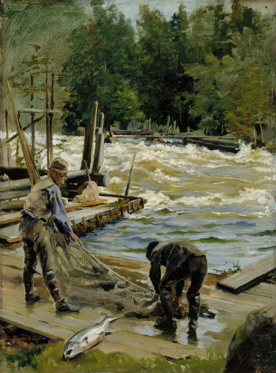 Laxfiske av Gunnar Berndtson
