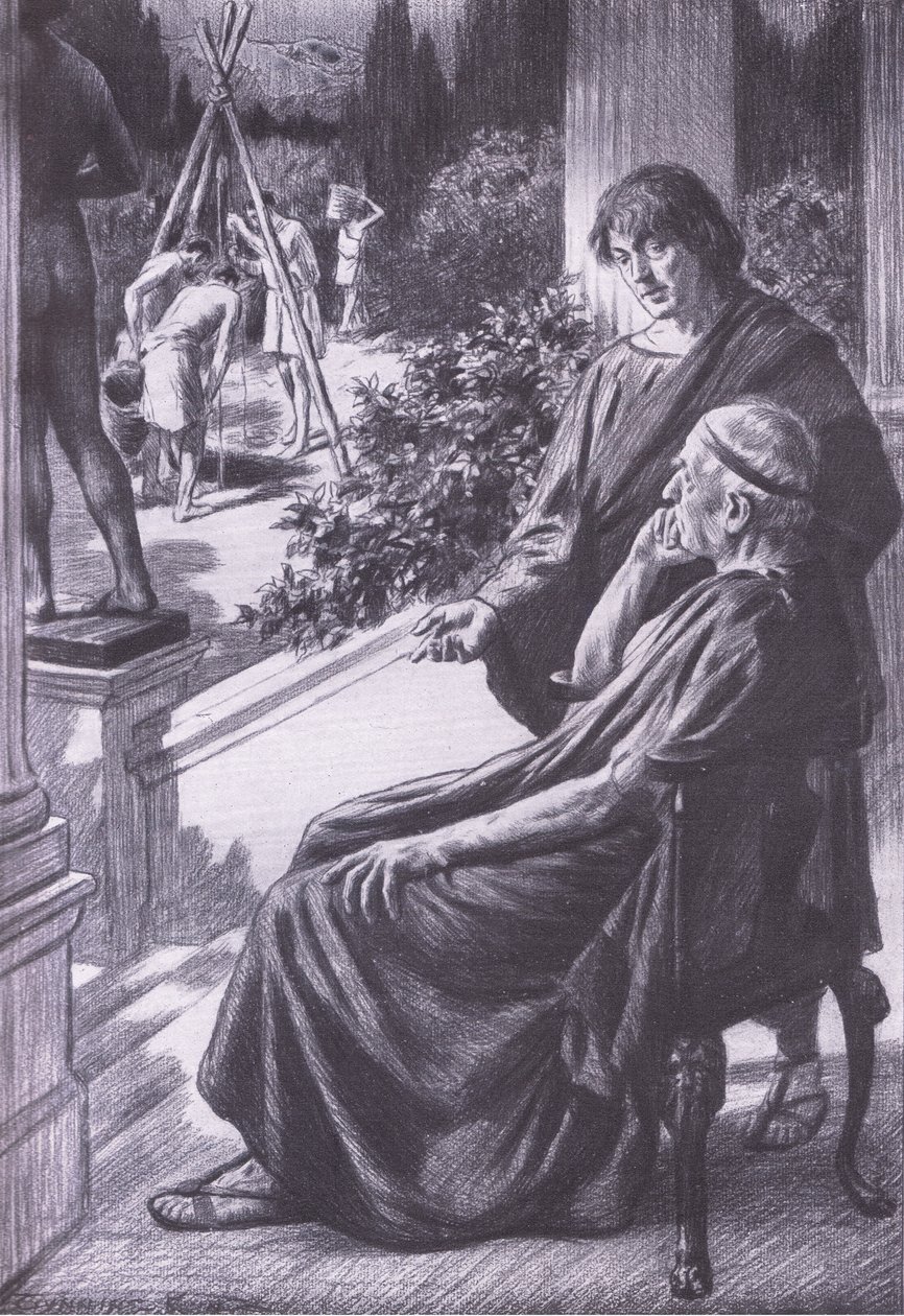Demetrius löser ett svårt problem, Bibbys Annual, 1916-1917 av Gunning King
