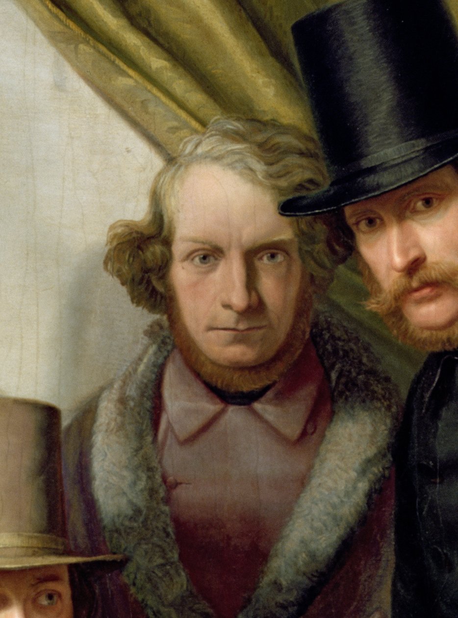 Medlemmarna i Hamburgs konstnärsklubb, 1840 (detalj av 145522) av Gunther Gensler