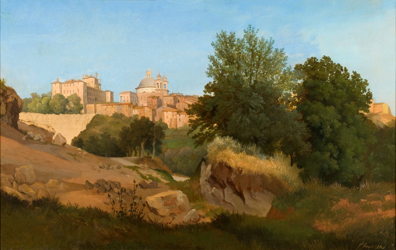 Utsikt över Ariccia av Gustaf Wilhelm Palm