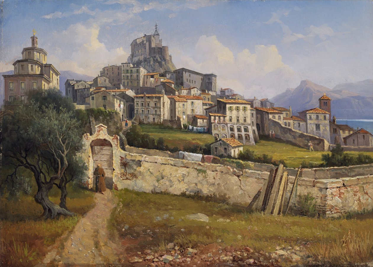 Blick auf Subiaco av Gustaf Wilhelm Palm