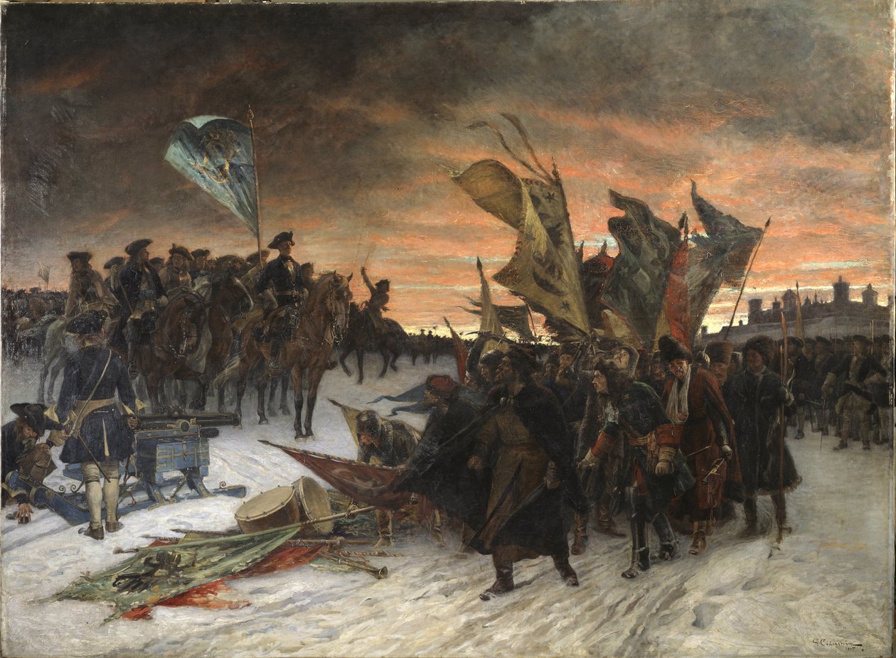 Slaget vid Narva (1700) - Narva, av Cederström, Gustaf (1845-1933). olja på duk av Gustaf Olaf Cederstrom